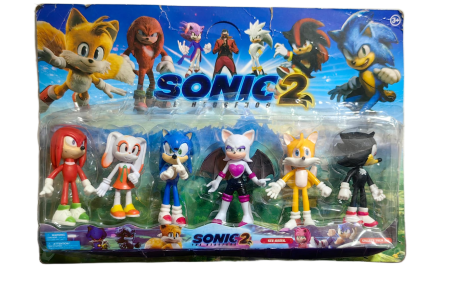 Figurine Desene Animate( 3 ani +) - Set figurine Sonic the Hedgehog 2, Sonic, Tails, Knuckles, Rouge