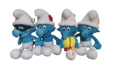 Jucarii din Plus - Mascote din Plus(3 ani +) - Set 4 Jucarii Mascote din plus desene animate Strumfi