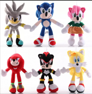 Set 6 Jucarii de plus Super Sonic  Plusuri Sonic Hedgehog Muzicali [18]