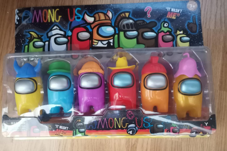 Jucarii desene animate( 3 ani +) - Set 6 Figurine Among Us cu Palarie
