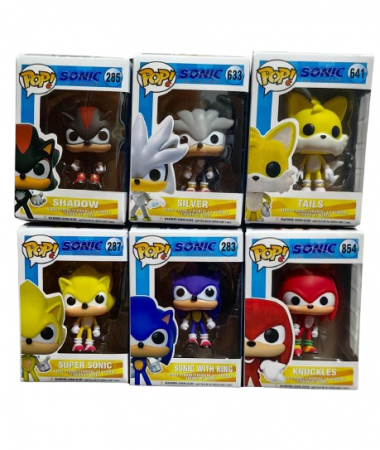 Jucarii desene animate( 3 ani +) - Set 6 Figurine Pop Ariciul Sonic The Hedgehog si Prietenii