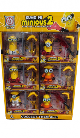 Jucarii Copii - Set 6 Figurine Minions Despicable ME2 Kung Fu