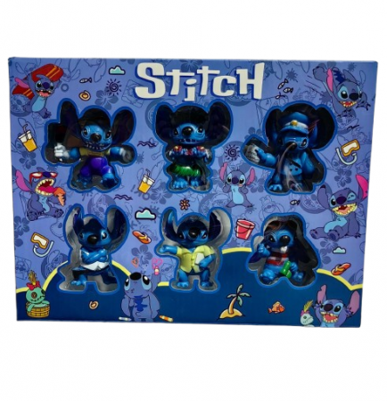 Figurine Desene Animate( 3 ani +) - Set 6 Figurine Stitch – Colectie de Mini Figuri de 6 cm