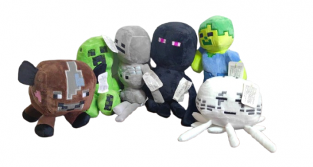 Jucarii desene animate( 3 ani +) - Set 5 Jucarii de Plus Minecraft
