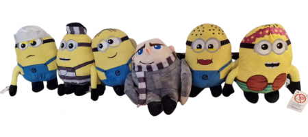 Jucarii din Plus - Mascote din Plus(3 ani +) - Set 6 Jucarii de plus Minions