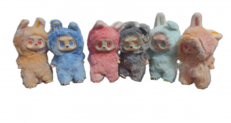 Jucarii din Plus - Mascote din Plus(3 ani +) - Set 6 mascote din plus – La Bubu, 17 cm, culori diferite