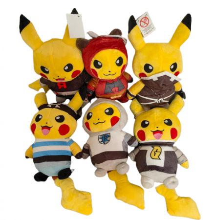 Set 6 Jucarii din plus Pokemon, cu Pikachu, 23–29 cm [1]