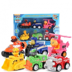 Masinute si Trenulete (3 ani+) - Set Patrula Catelusilor  figurine cu masinute