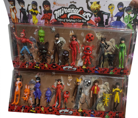Set 12 Figurine Miraculos Buburuza si Prieteni Figurine Miraculous Ladybug si Cat Noir [1]