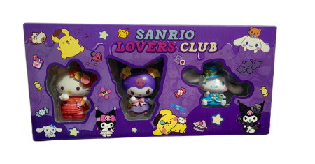 Figurine Desene Animate( 3 ani +) - Set Figurine Sanrio Lovers Club – Hello Kitty, Kuromi, Cinnamoroll