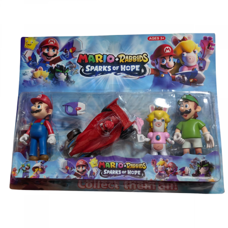 Masinute si Trenulete (3 ani+) - Set 4 figurine Super Mario si Rabbids
