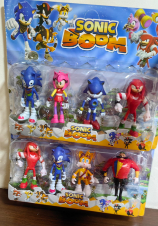 Jucarii desene animate( 3 ani +) - Set 6 Figurine Ariciul Sonic The Hedgehog 2 Sonic Tails Knuckles Dr Robotik