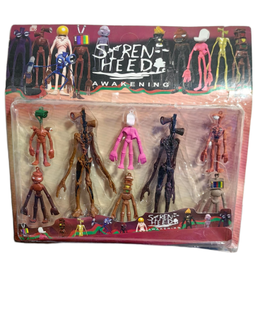 Jucarii din Plus - Mascote din Plus(3 ani +) - Set 8 Siren Head Figurine