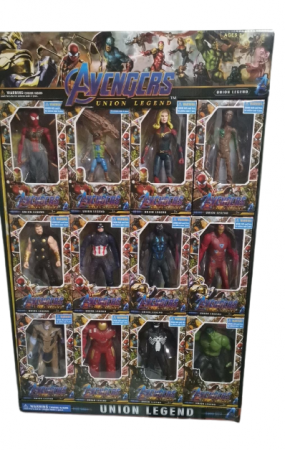 Figurine Desene Animate( 3 ani +) - Set 8 Figurine Avengers Capitanul America Iron Man Spiderman Hulk Pantera Neagra Thanos  venom