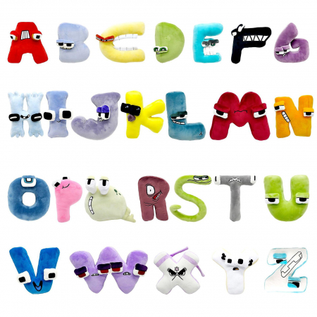 Jucarii din Plus - Mascote din Plus(3 ani +) - Set Alfabetul Lore Litere din Plus