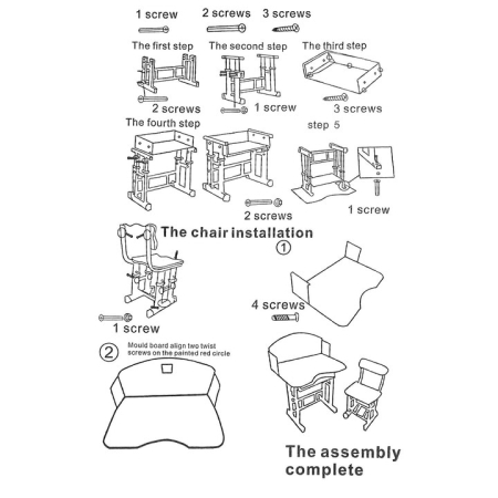Set Birou cu Scaun pentru Copii Dinozauri, Bleu, Reglabil, cu Ceas, Abac si Sertar [1]