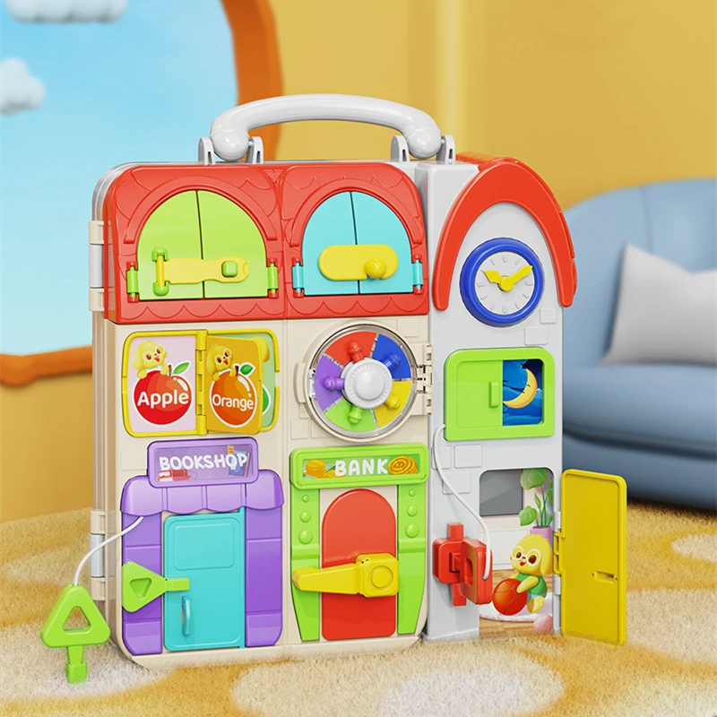 Jucarii din lemn si Montessori - Joc cu activitati multiple pentru copii, tip Montessori