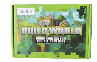 Jucarii Copii - Set Blocuri Magnetice tip Minecraft – Build World, 36 piese, jucarie educativa STEM