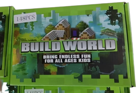 Jucarii Copii - Set Blocuri Magnetice tip Minecraft – Build World, 148 piese, jucarie educativa STEM