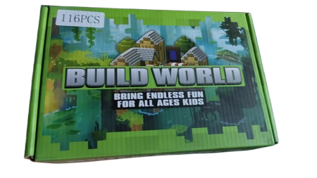 Jucarii Copii - Set Blocuri Magnetice tip Minecraft – Build World, 116 piese, jucarie educativa STEM