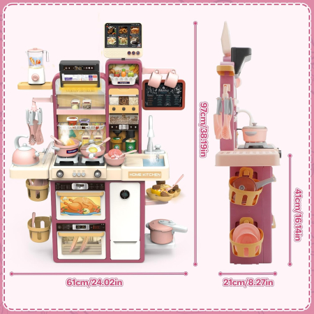 Set Bucatarie Interactiva pentru Copii cu Lumina, Sunet, Apa, Abur si Accesorii [1]