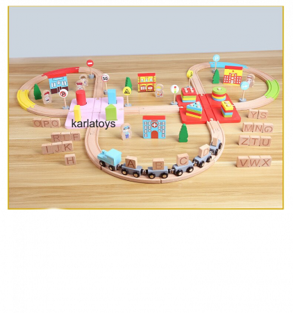 Set Circuit Tren cu litere si sortator 100 de piese [3]