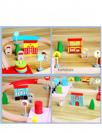 Set Circuit Tren cu litere si sortator 100 de piese [4]