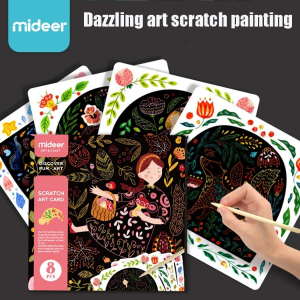 Jucarii Copii - Set Creativ Planse de razuit Mideer - Scratch art card Mideer