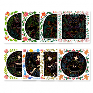 Set Creativ Planse de razuit Mideer - Scratch art card Mideer [1]