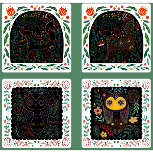 Set Creativ Planse de razuit Mideer - Scratch art card Mideer [5]