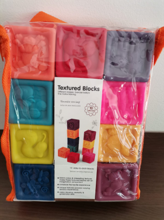 Set 10 Cuburi Senzoriale Bebe Baby Blocks [9]