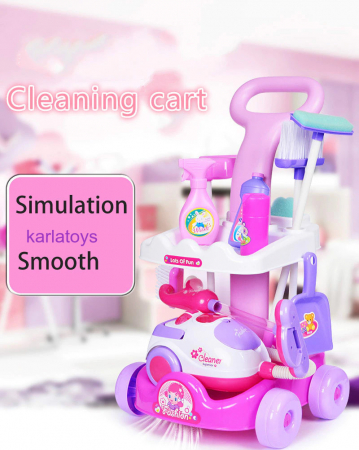 Set Curatenie Troler pentru copii cu Aspirator Functional si AccesoriiSet Curatenie Troler pentru copii cu Aspirator Functional si Accesorii [3]
