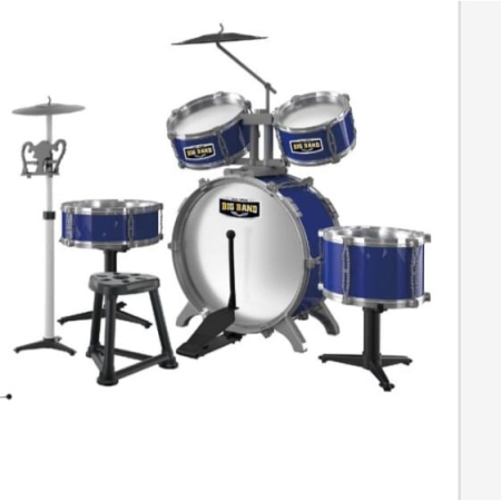 Jucarii - Set de 5 tobe albastre de jucarie cu scaun