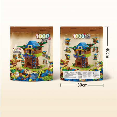 Set de Constructie Casute in Copac 6 in 1 – Kit STEAM 1000 de Piese [3]