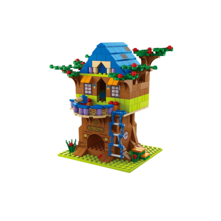 Set de Constructie Casute in Copac 6 in 1 – Kit STEAM 1000 de Piese [2]