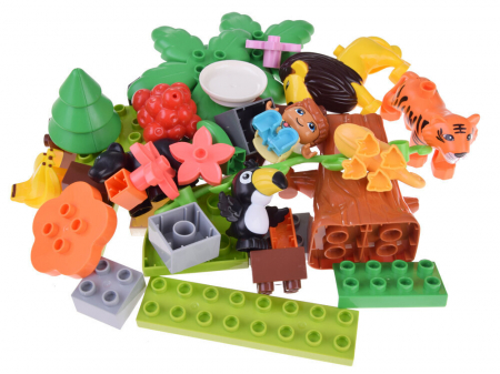 Set de Constructie Jungla Aventura – 41 Piese, Animale Exotice & Habitat Tropical [3]