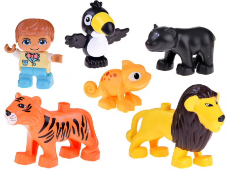 Set de Constructie Jungla Aventura – 41 Piese, Animale Exotice & Habitat Tropical [2]