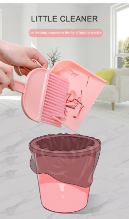 Set de curateni din lemn pentru copii Pink set [2]