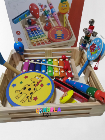 Set de Instrumente Muzicale din lemn 9 piese [1]