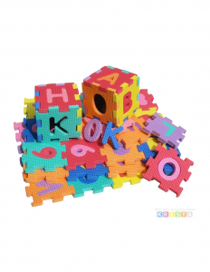 Jocuri educative (3 ani +) - Set de puzzel cifre si litere 36 de buc de Birou