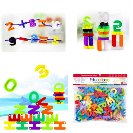 Jocuri educative (3 ani +) - Set de Snuriut Litere si Cifre 180 de piese