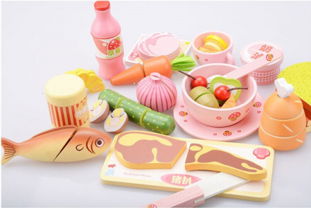 Set din Lemn Alimente de Feliere Cina [2]