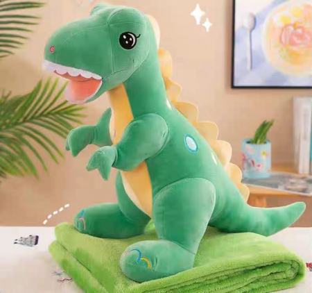 Jucarii din Plus - Mascote din Plus(3 ani +) - Set Dinozaur din Plus cu Paturica