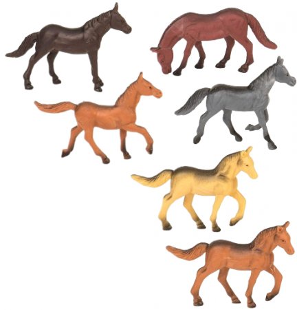 Papusi -Casute- Masute infrumusetare ( 3 ani +) - Set Figurine Animale Cai cu tarc