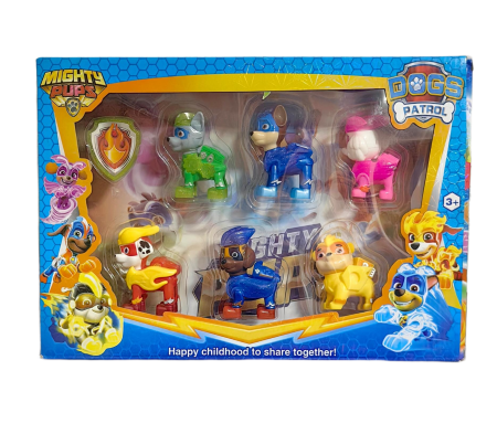 Figurine Desene Animate( 3 ani +) - Set 6 Figurine Patrula Catelusilor – Chase, Marshall, Rubble, Skye, Zuma, Rocky