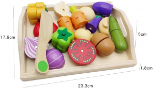 Set Fructe legume de Feliat din Lemn cu Tavita prindere Magnet [2]