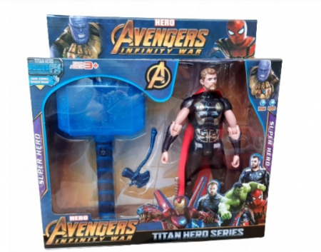 Set Masca si Figurina Eroi Avengers  sunete Thor, Iron Man, Batman, Spiderman, Hulk, [1]