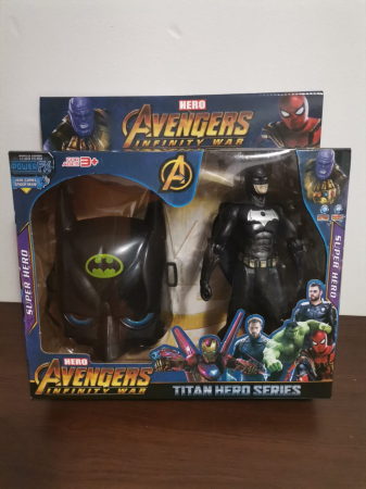 Jucării exterior - Set Masca si Figurina Eroi Avengers  sunete Thor, Iron Man, Batman, Spiderman, Hulk,