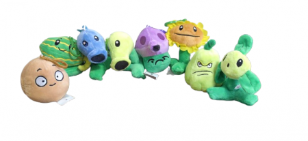 Jucarii din Plus - Mascote din Plus(3 ani +) - Set Jucarii de Plus Plants vs Zombies 10 buc