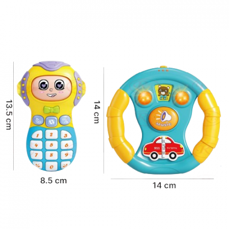 Set Jucarii Interactive Telefon si Volan cu Lumina si Sunete pentru Copii [3]